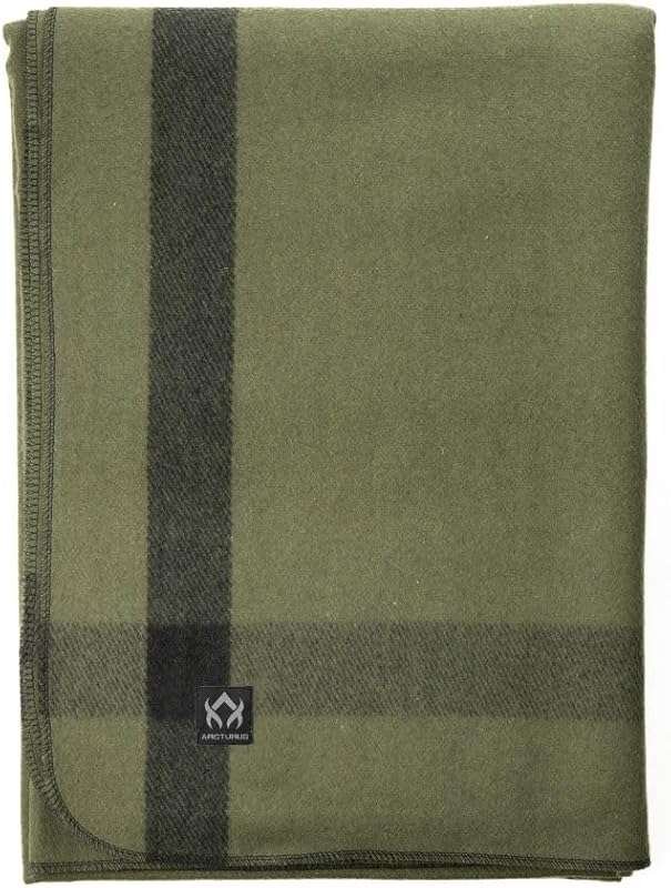 Arcturus Rainier Wool Blanket: 4.5lbs Warm, Heavy, Washable, Large - P