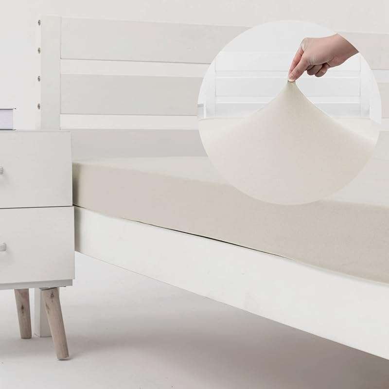 4-Way Stretch Jersey Knit Cot Size Fitted Sheet - Snug Fit for Bunk Be