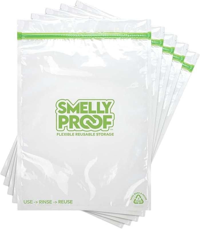Smelly Proof Reusable Freezer Bags for Food Storage MADE IN USA, Easy 