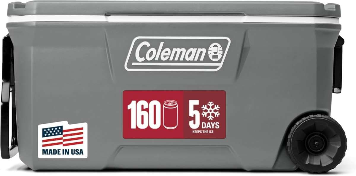 Coleman Classic Series 100-Quart Portable Rolling Cooler with Wheels,