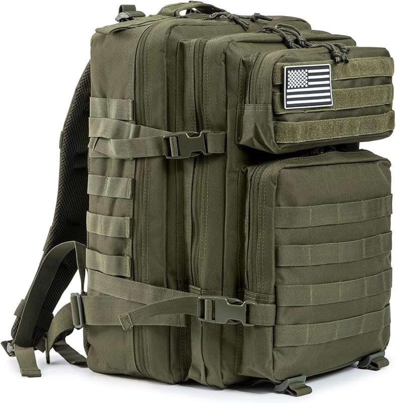 QT&QY 45L Military Tactical Molle Backpack: 3-Day Army Assault Pack, i