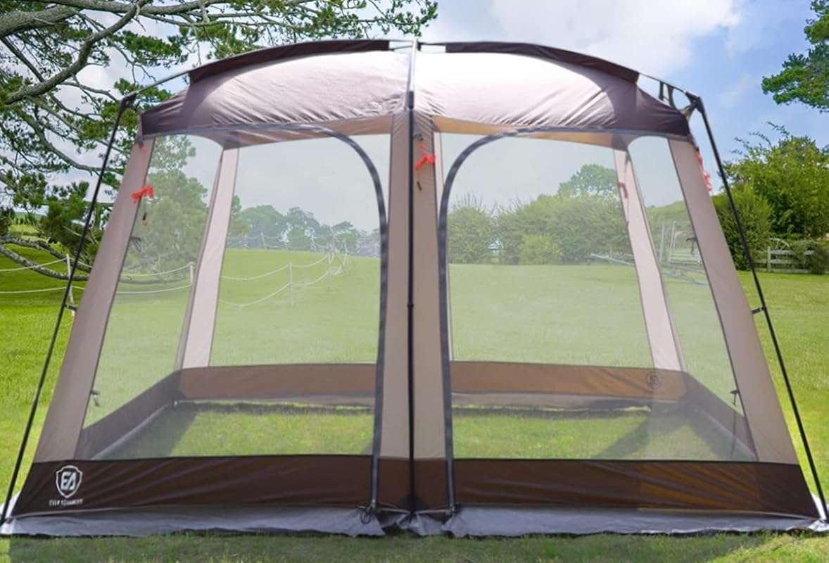 EVER ADVANCED 12x10ft Screen House Tent, Netted Mesh Canopy Sun Shelte