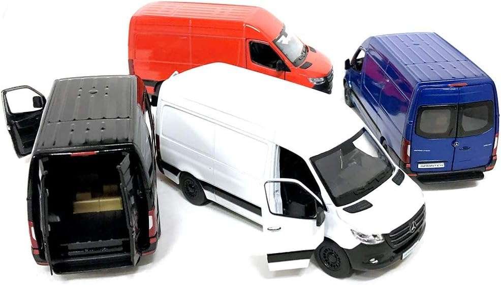 KiNSMART Mercedes-Benz Sprinter Cargo Van 1:48 O Scale Die Cast Toy wi