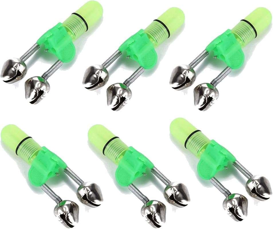 Fishing Bell and Night Light Kit, 20 Pcs Fish Bite Bait Alarm Bell wit