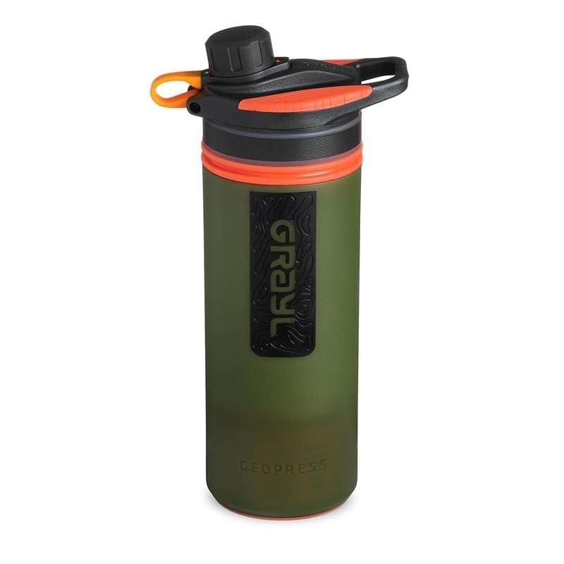 GRAYL GeoPress 24 oz Water Purifier Bottle: Fast, Safe Filtration for 