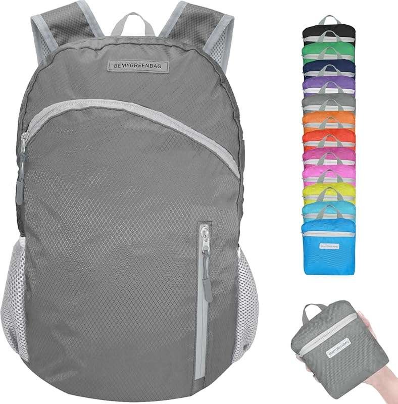 35L Foldable Waterproof Backpack for Outdoor Sports Travel with Wet Cl