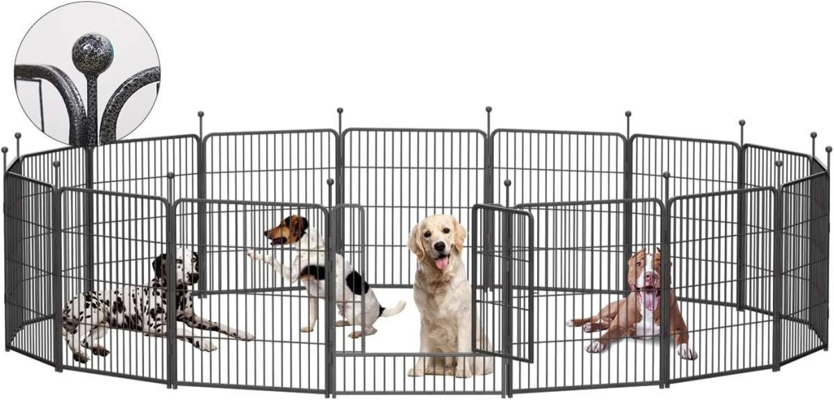 Heavy Duty Folding Dog Playpen: 16 Panels, 32