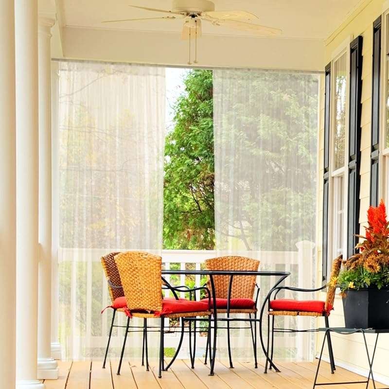 Outdoor Mosquito Netting Mesh for Porch/Patio/Canopy: Sheer Tulle Curt