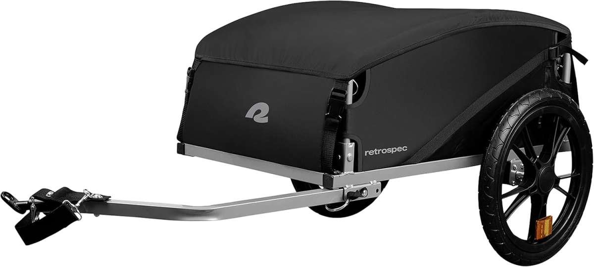 Retrospec Rover Hauler Foldable Bike Cargo Trailer: 80lb Capacity, Wea