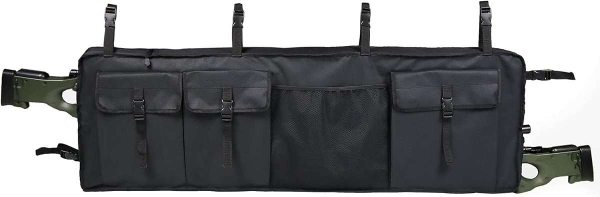 MYDAYS Double Gun Rack for UTV - Rear Storage Bag for 2 Guns