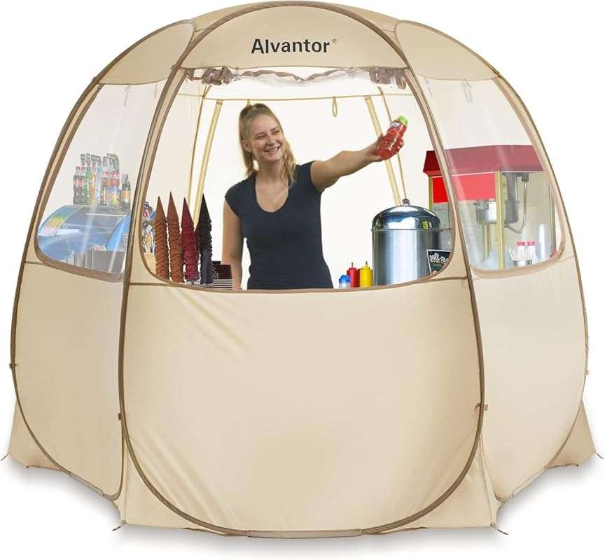 Alvantor® Beige Pop Up Canopy Tent: Commercial Booth Event Gazebo for 