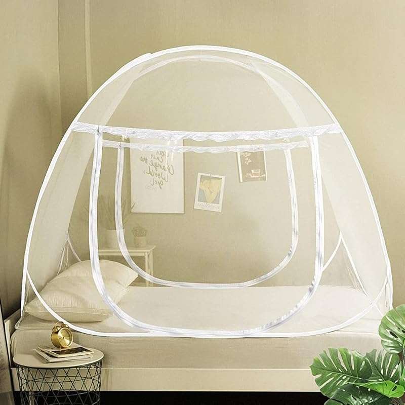 AMMER Pop Up Mosquito Net Tent for Beds: Portable, Foldable with Net B