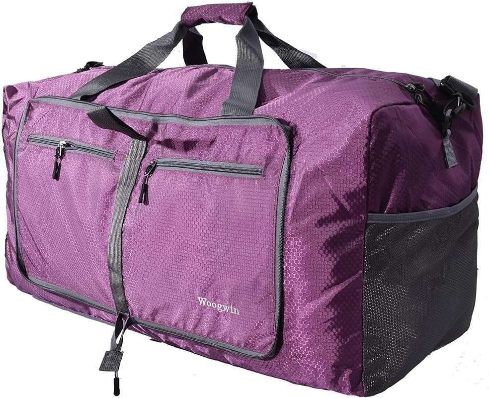 Woogwin Large Foldable Waterproof Travel Duffel Bag for Beach, Pool, G