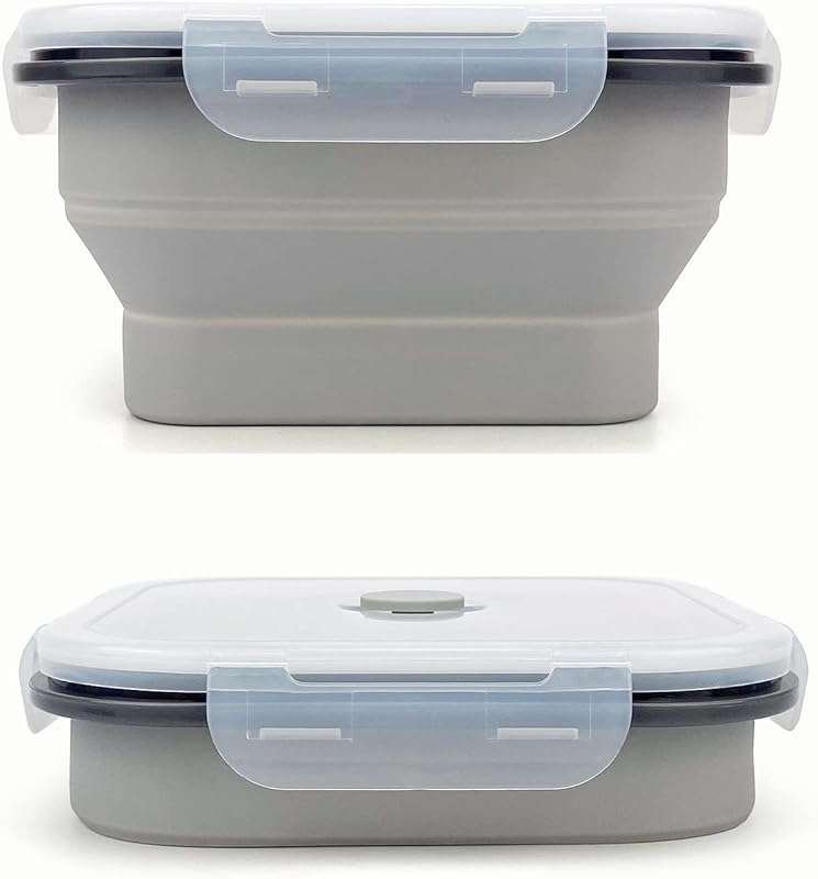 CARTINTS 900ml Collapsible Silicone Camping Bowl with Lid - Microwave 