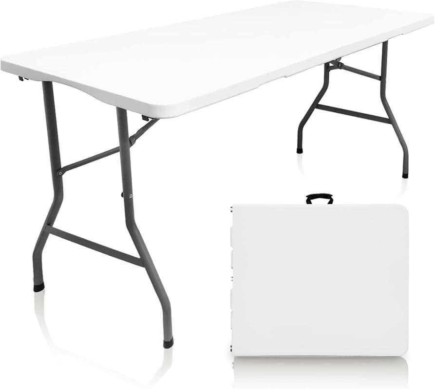 Plastic Folding Table, 5 FT Folding Table, Plastic Portable Tables for