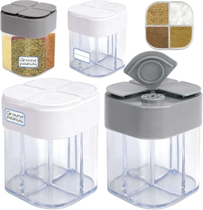 4 Pack 4-in-1 Flip Spice Dispenser