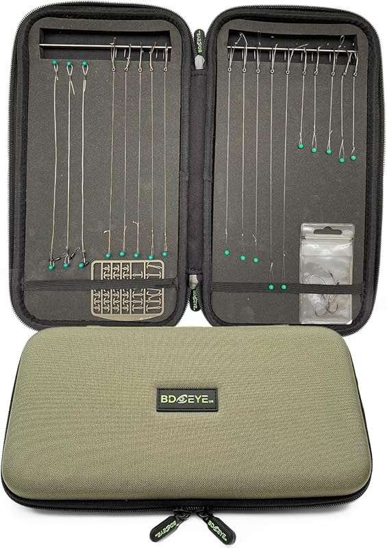 Premium Fishing Rig Wallet with High-Density Foam & Stainless Steel Pi