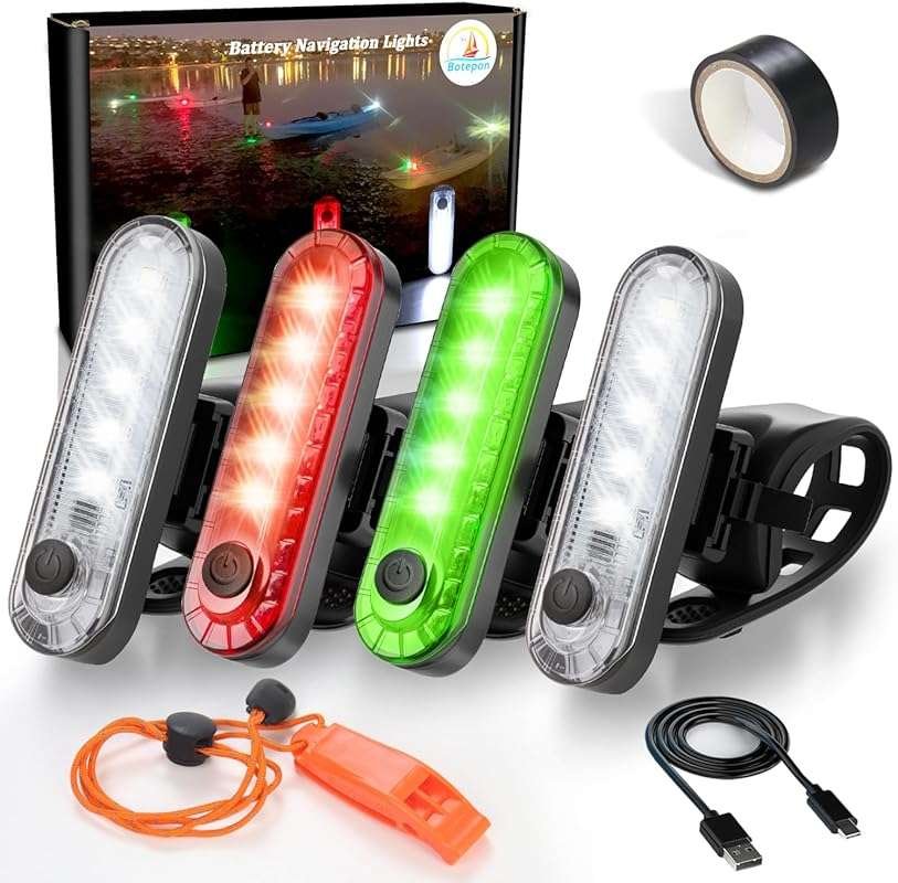 Botepon Kayak Navigation Lights Stern Lights Battery Operated, Waterpr