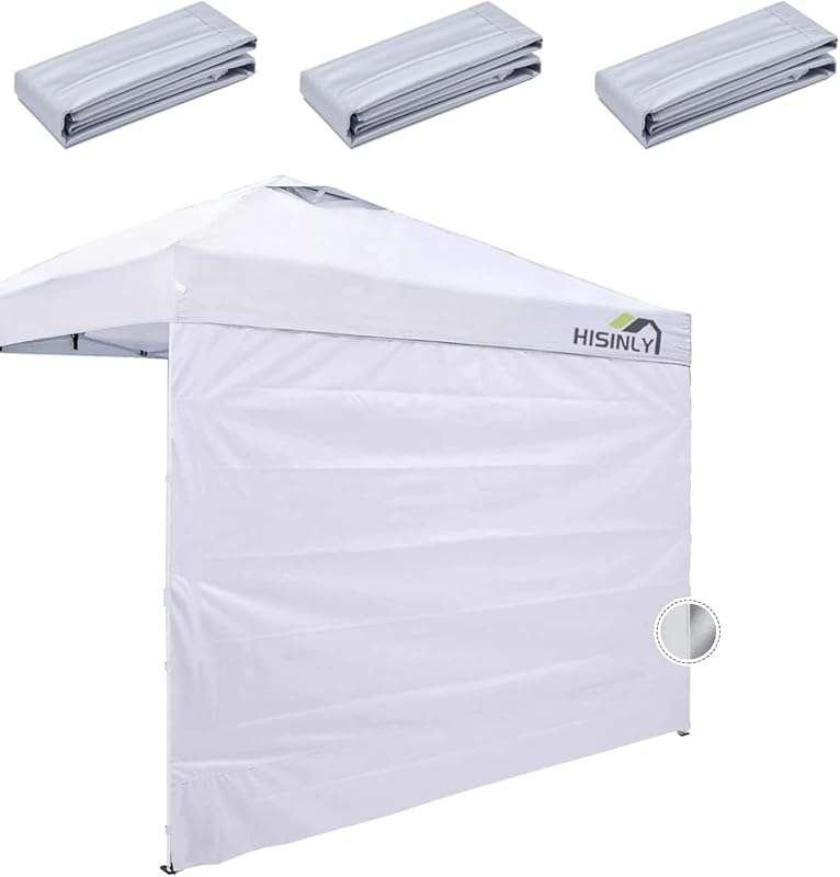 3 Pcs 10x10 Canopy Tent Sidewalls with Silver Coating, 300D UV Protect
