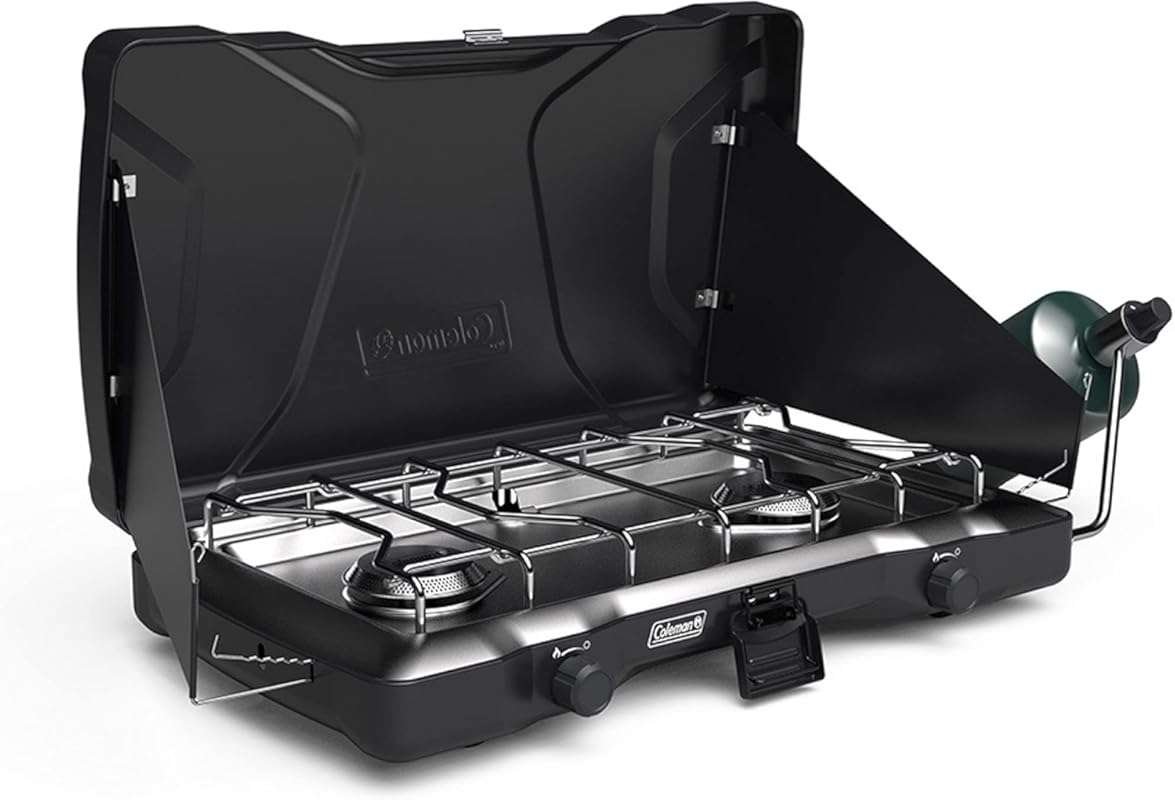 Coleman Triton 2-Burner Propane Camping Stove: Portable Cooktop with 2
