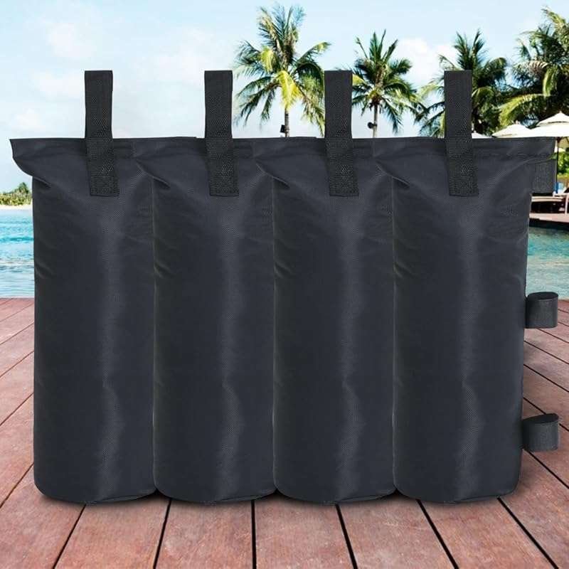 COOSHADE 112 LBS Canopy Tent Sand Bags - 4 Pack Black Gazebo Weights B
