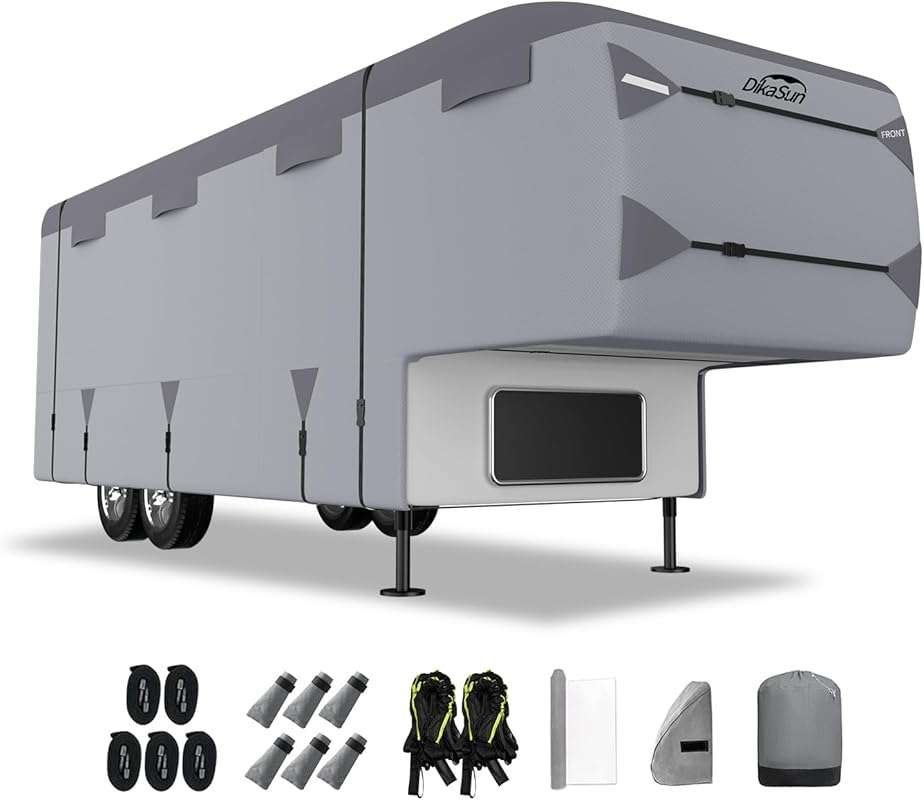 40'-44' 7-Ply 5th Wheel RV Cover: Windproof, Waterproof, Toy Hauler Ca
