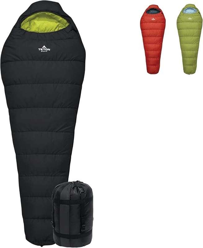 Teton LEEF Lightweight Mummy Sleeping Bag for Camping, Hiking, Backpac