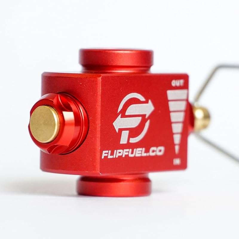 FlipFuel Camping & Hiking Fuel Transfer Device, Lightweight Backpacking Isobutane Adapter