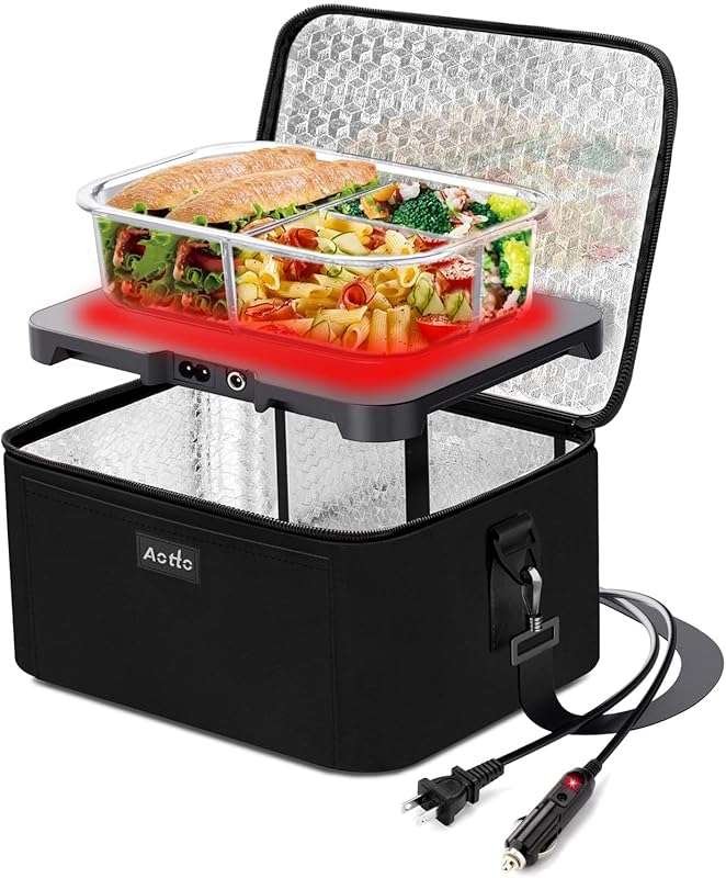 Aotto 3-in-1 Portable Oven Car Food Warmer, Mini Personal Microwave fo