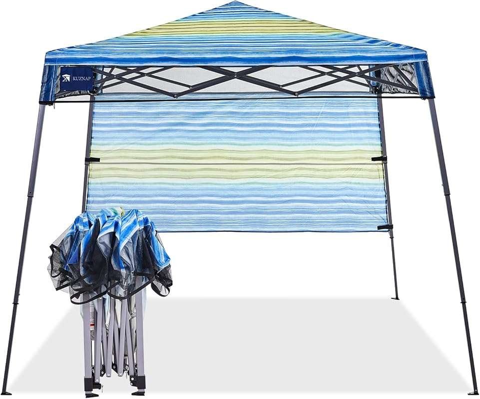 7x7 Instant Pop Up Canopy Tent with One Sidewall, Compact Lightweight 
