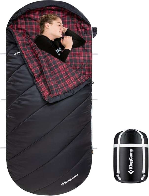 KingCamp Extra Wide Sleeping Bag for Big and Tall Adults, Cold Weather