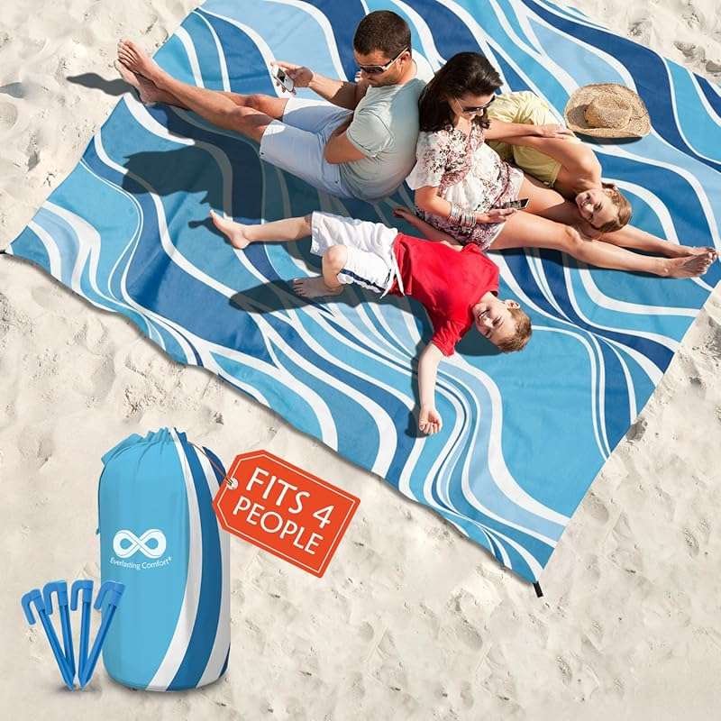 Everlasting Comfort Large Waterproof Sandproof Beach Blanket: Lightwei