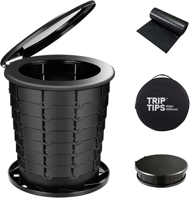 TRIPTIPS Upgrade Retractable Toilet: Adjustable Height, Foldable Potty