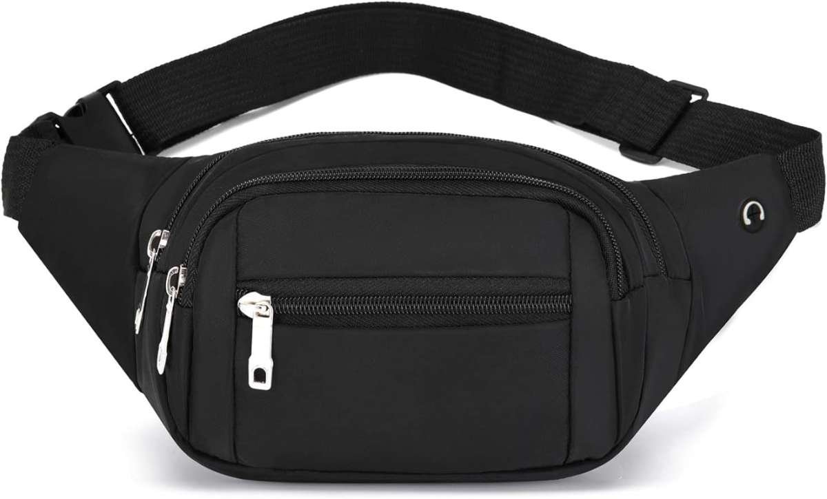 DAITET Large Crossbody Fanny Pack for Men & Women, Adjustable Waist Ba