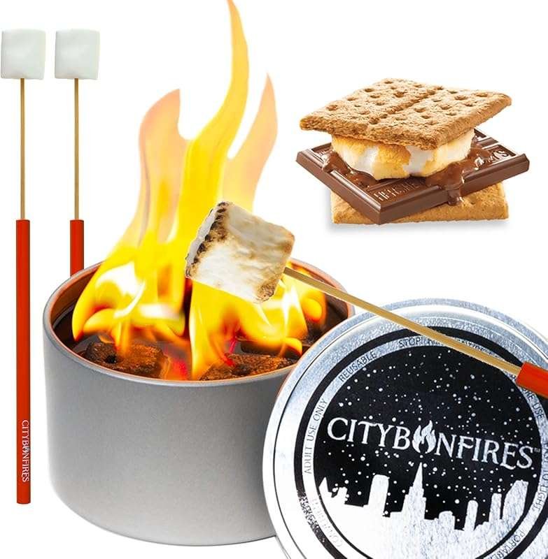 City Bonfire S'Mores Night Pack: Portable Fire Pit & Kit, Compact, Lig