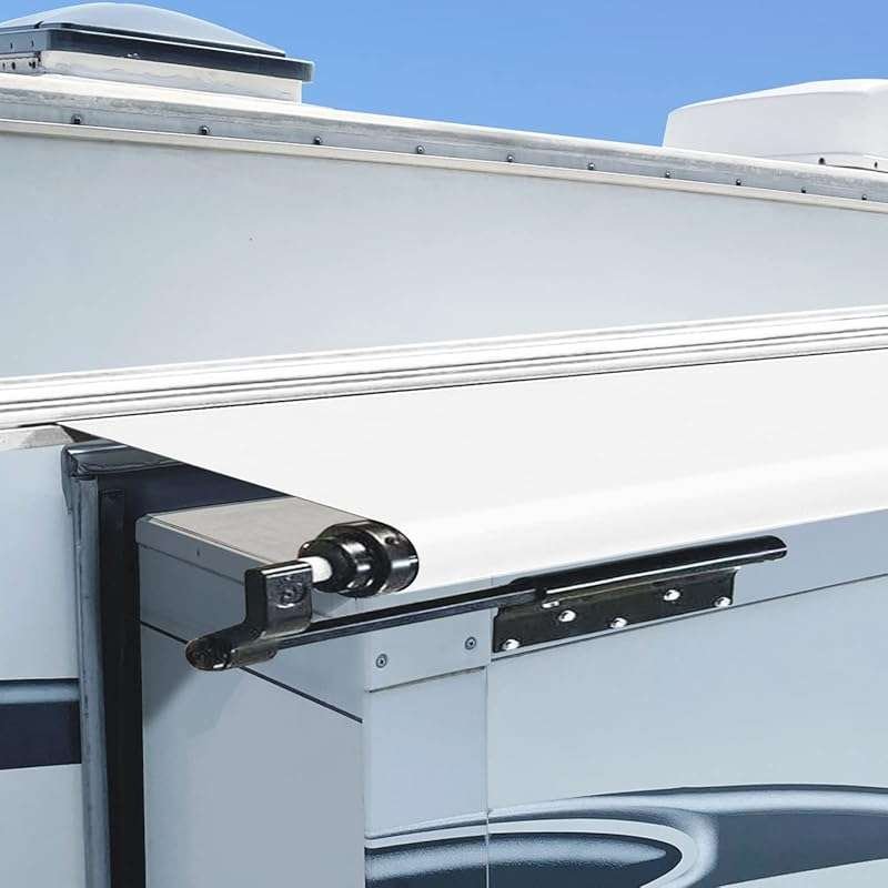 Dulepax White RV Slide Out Awning Fabric Replacement - Universal Toppe