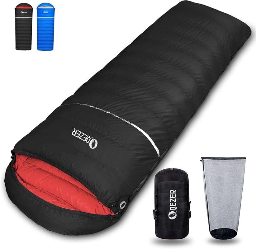 Ultralight Down Sleeping Bag for Adults, 600 Fill Power, Compact, Comp