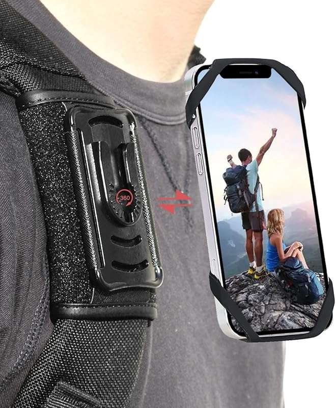 FORZEN Phone Clamp Mount,Backpack Cellphone Holder,Backpack Strap Clip