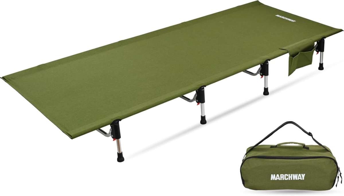 MARCHWAY Lightweight Folding Tent Camping Cot Bed, Easy Setup Portable