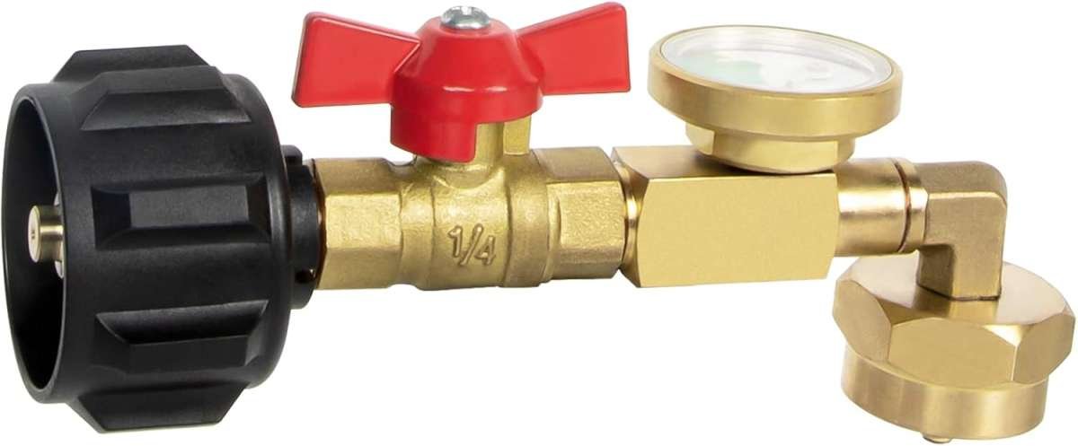 GASPRO Propane Refill Adapter, Solid Brass, Easy to Use, Fills 1 Pound