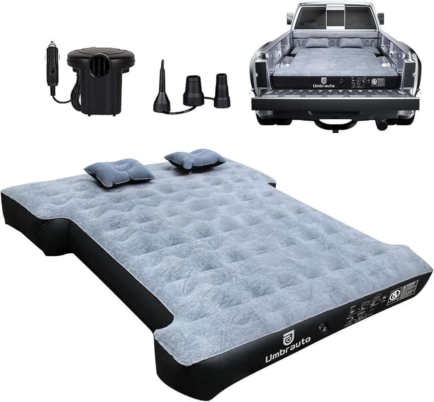 Umbrauto Inflatable Truck Bed Air Mattress (5.5-5.8ft) with Pump & Bag