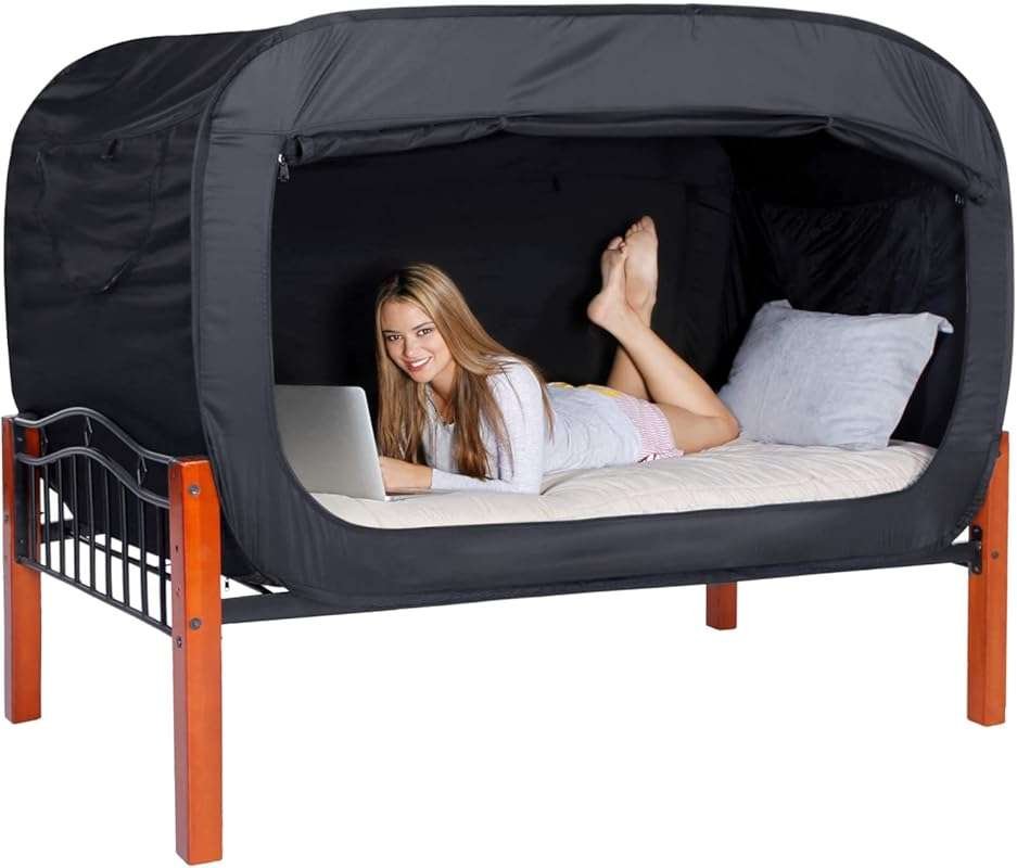 Twin Bed Canopy Tent for Adults, Breathable Private Space with 2 Doors