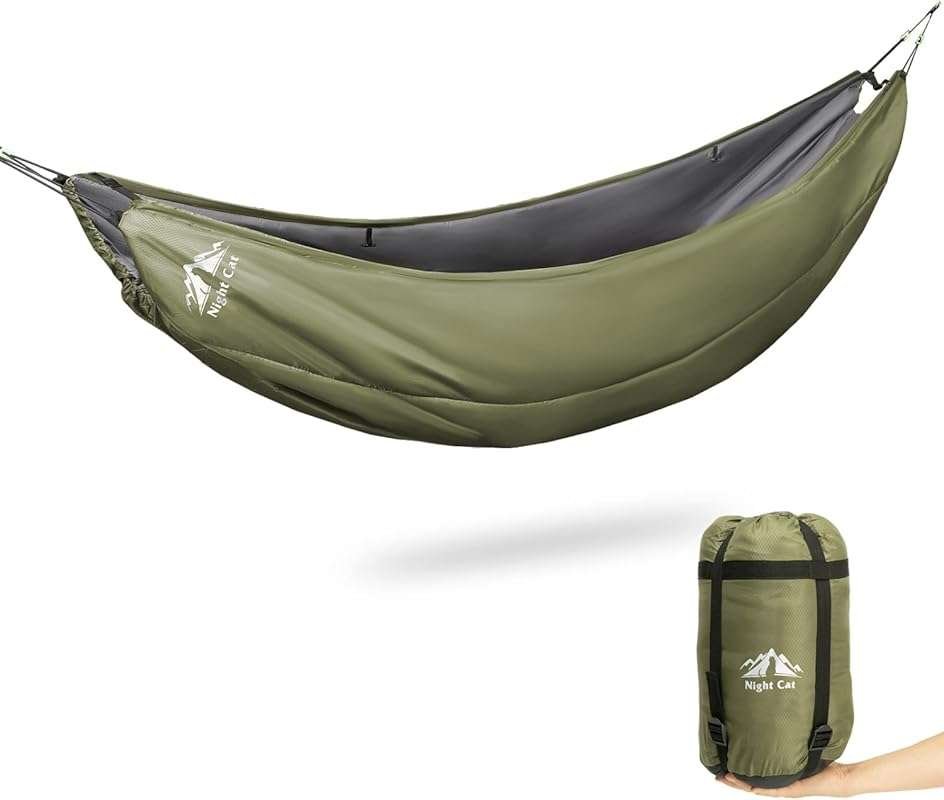 Night Cat 4-Season Insulated Hammock Underquilt for Single Hammocks, L