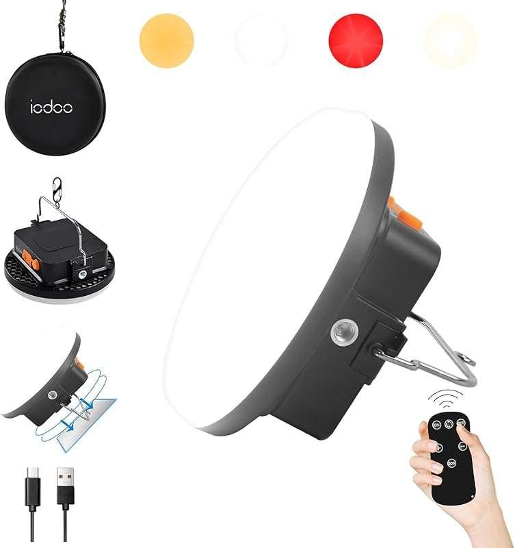 Rechargeable Camping Lantern: 10000mAh, 30W LED, Remote Control, Digit