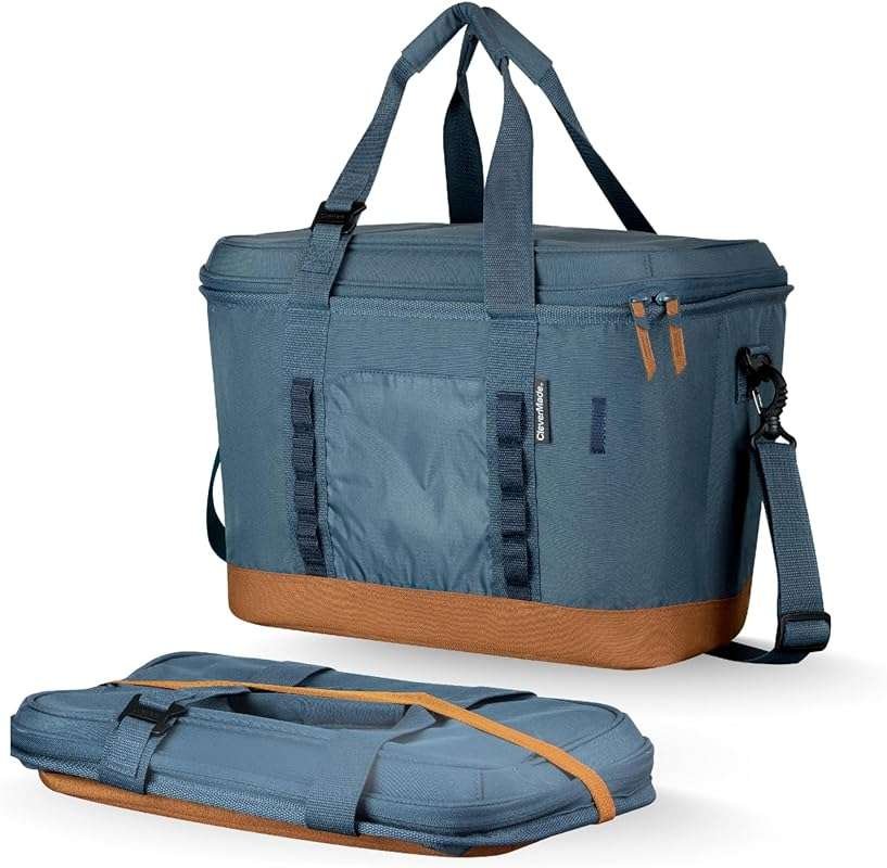 CleverMade Collapsible Insulated Cooler Bag, Leakproof Soft Cooler for