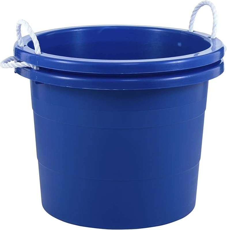 United Solutions 19-Gallon Blue Storage Tubs with Rope Handles, Easy A