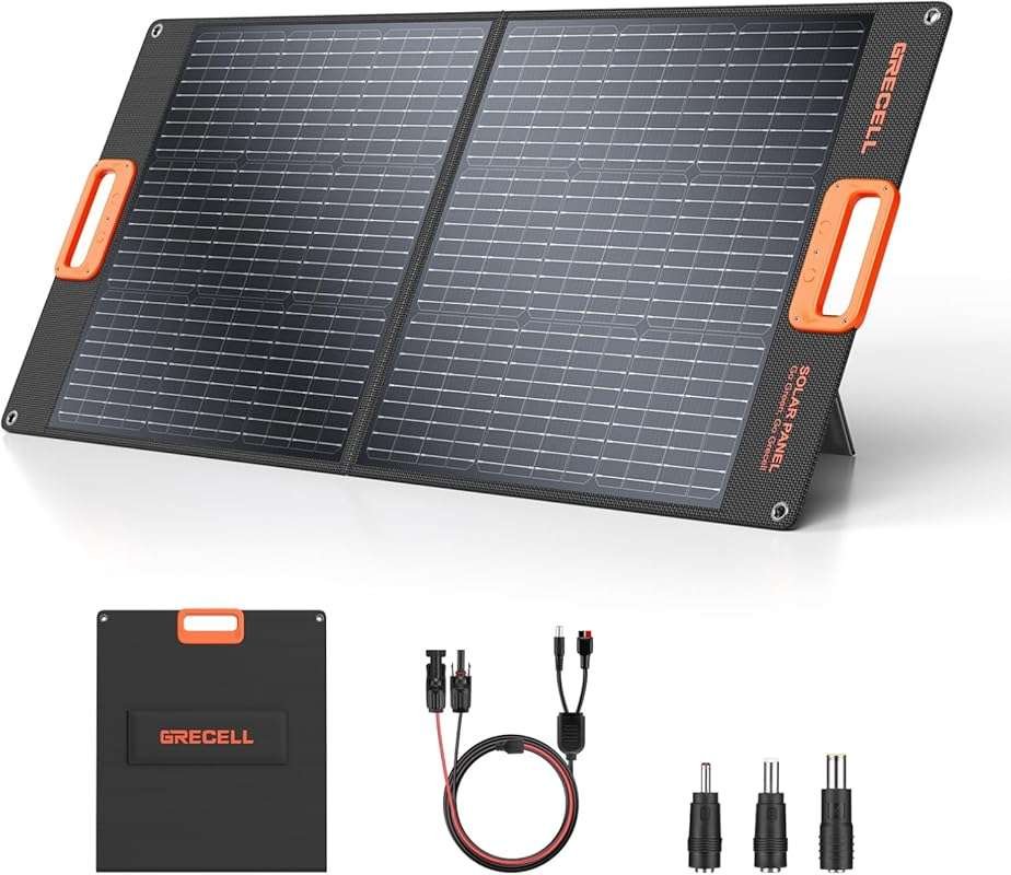 GRECELL 100W Foldable Solar Panel for Power Station, 20V High-Efficien