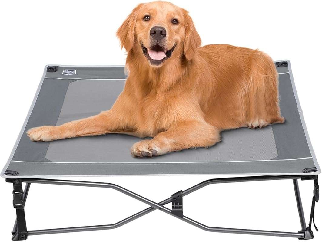TIMBER RIDGE Portable Elevated Dog Bed, Cooling Foldable Pet Cot with 
