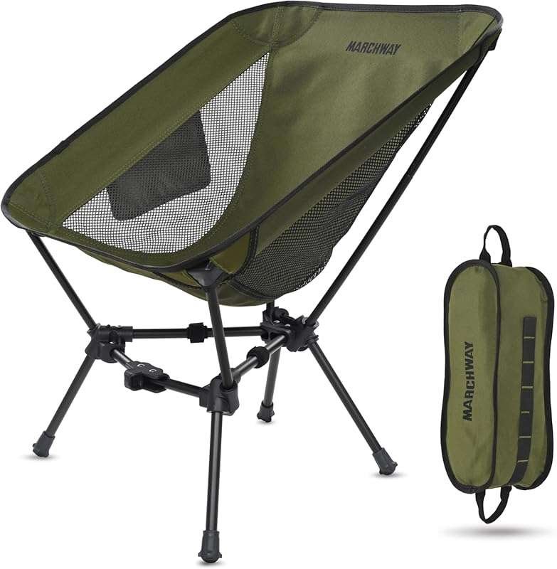 MARCHWAY Lightweight Folding Camping Chair, Portable Foldable Compact 
