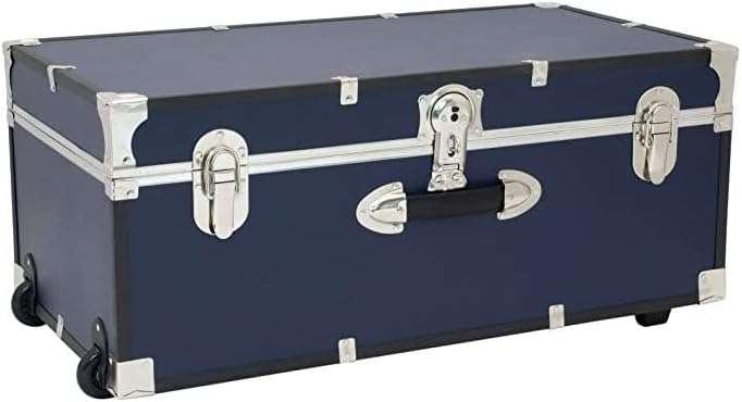 Seward Explorer 30-Inch Blue Trunk with Wheels and Lock for Durable St